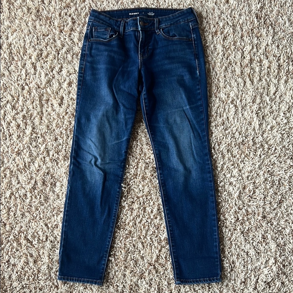 Old Navy Women's Dark Blue Straight Leg Jeans